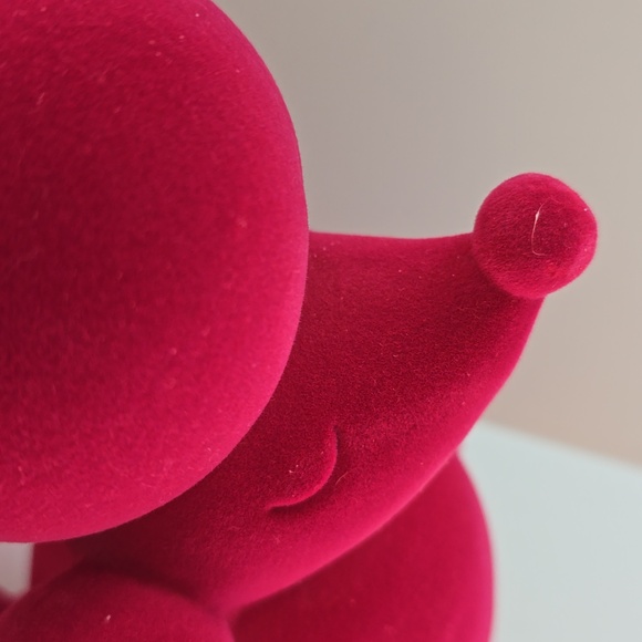 New 2 Flocked Poodle Tabletop Decoration Ashland Berry Jolly Collection - Picture 4 of 7